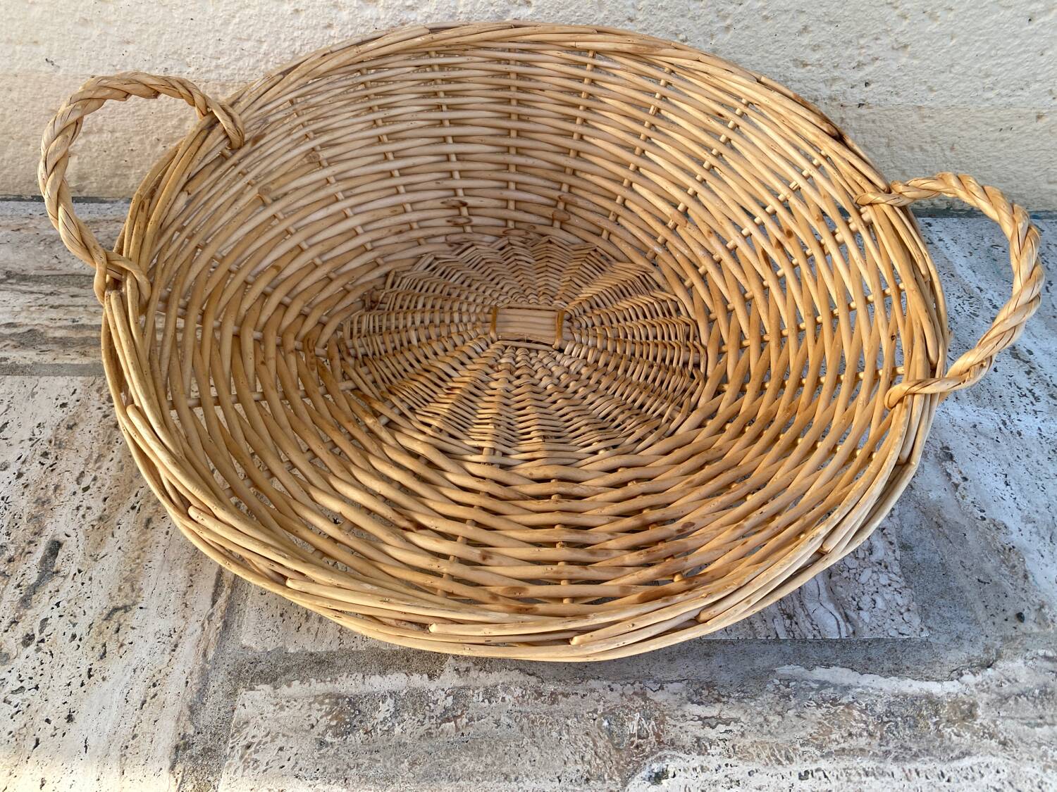 Vintage wicker presentation basket