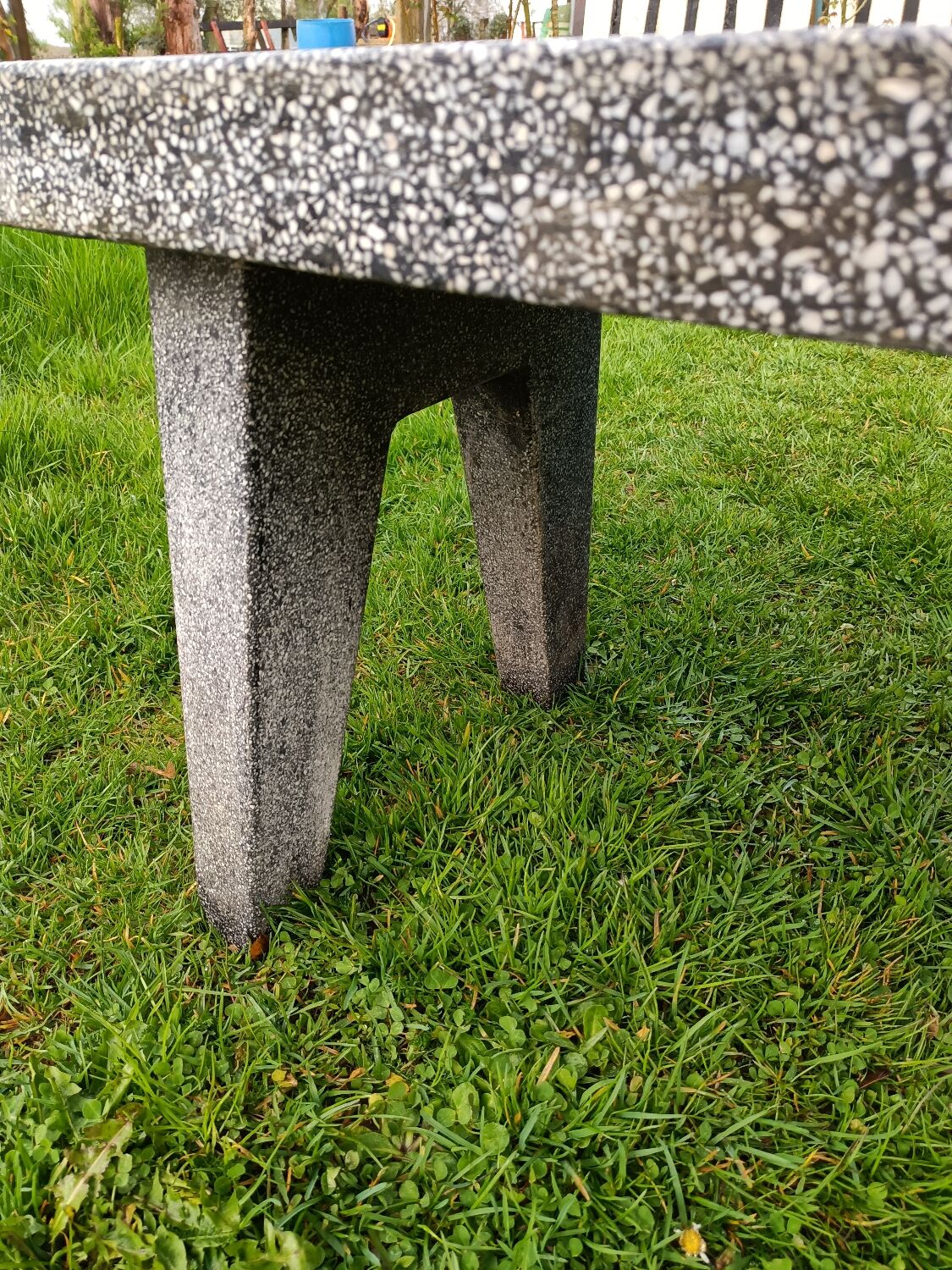 Old garden furniture in vintage stone