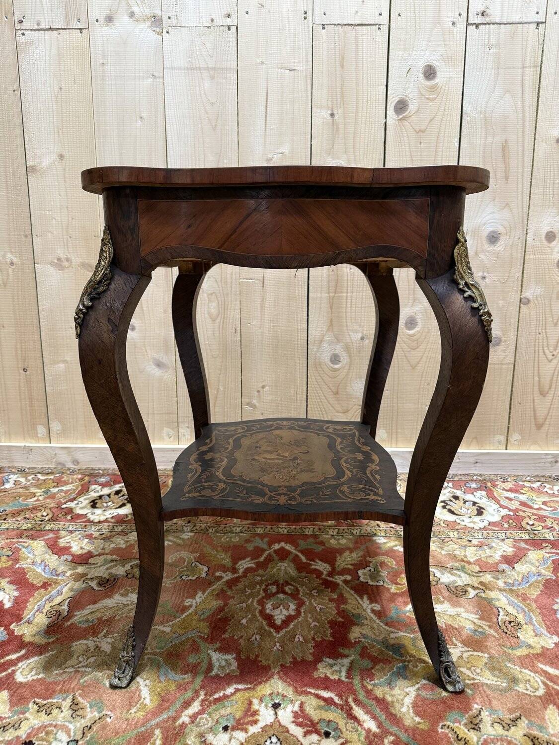 Louis XV style side table in marquetry