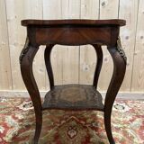 Louis XV style side table in marquetry