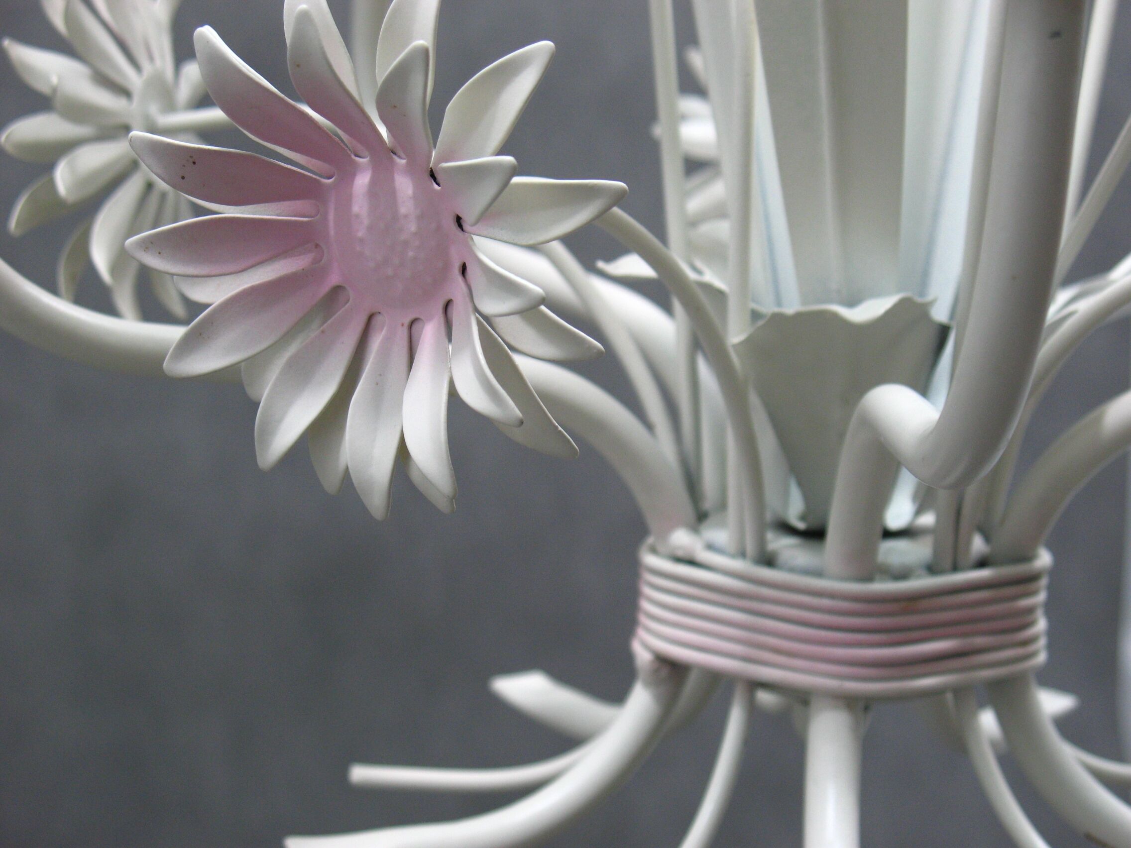 Lustre floral Hollywood Regency, années 1970