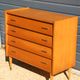 Light oak chest of drawers with 4 drawers from the 1960s.