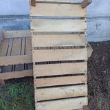 Set of four wooden shelves crate boxes