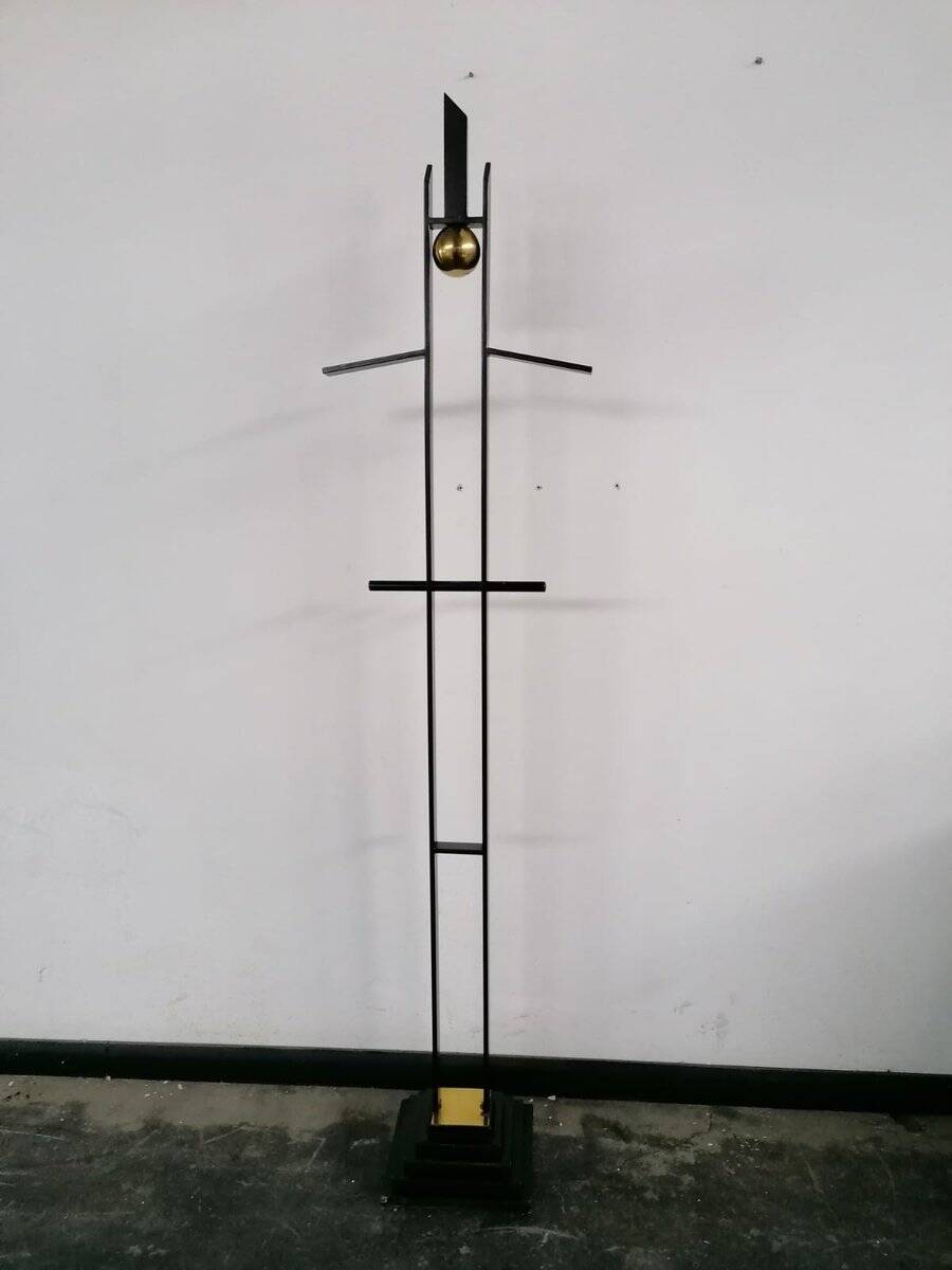 Mid-Century Metal and Brass Sculptures or Valets, Italy, Set of 2