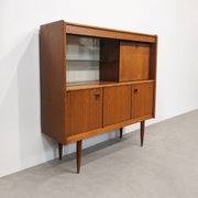 Vintage Scandinavian highboard in teak, 1960s.