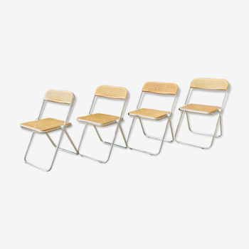 Série de 4 chaises par Giancarlo Piretti 1970