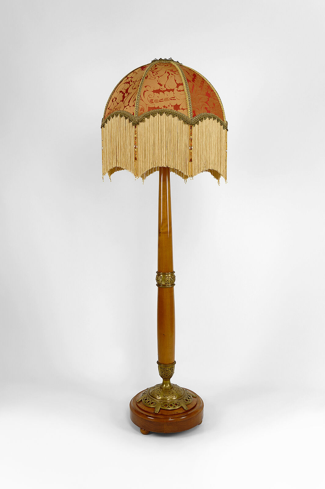 Art Nouveau cherry floor lamp by Paul Follot, circa 1920