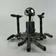 60's 70's brutalist wall lamp iron & glass wall sconce design