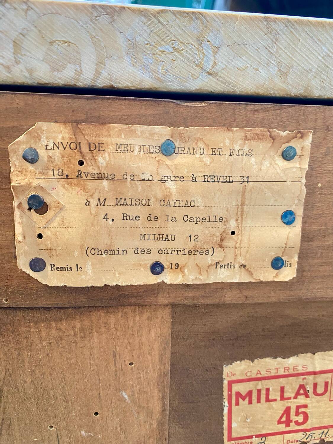 Commode Louis XV marqueterie bois de rose à 3 tiroirs
