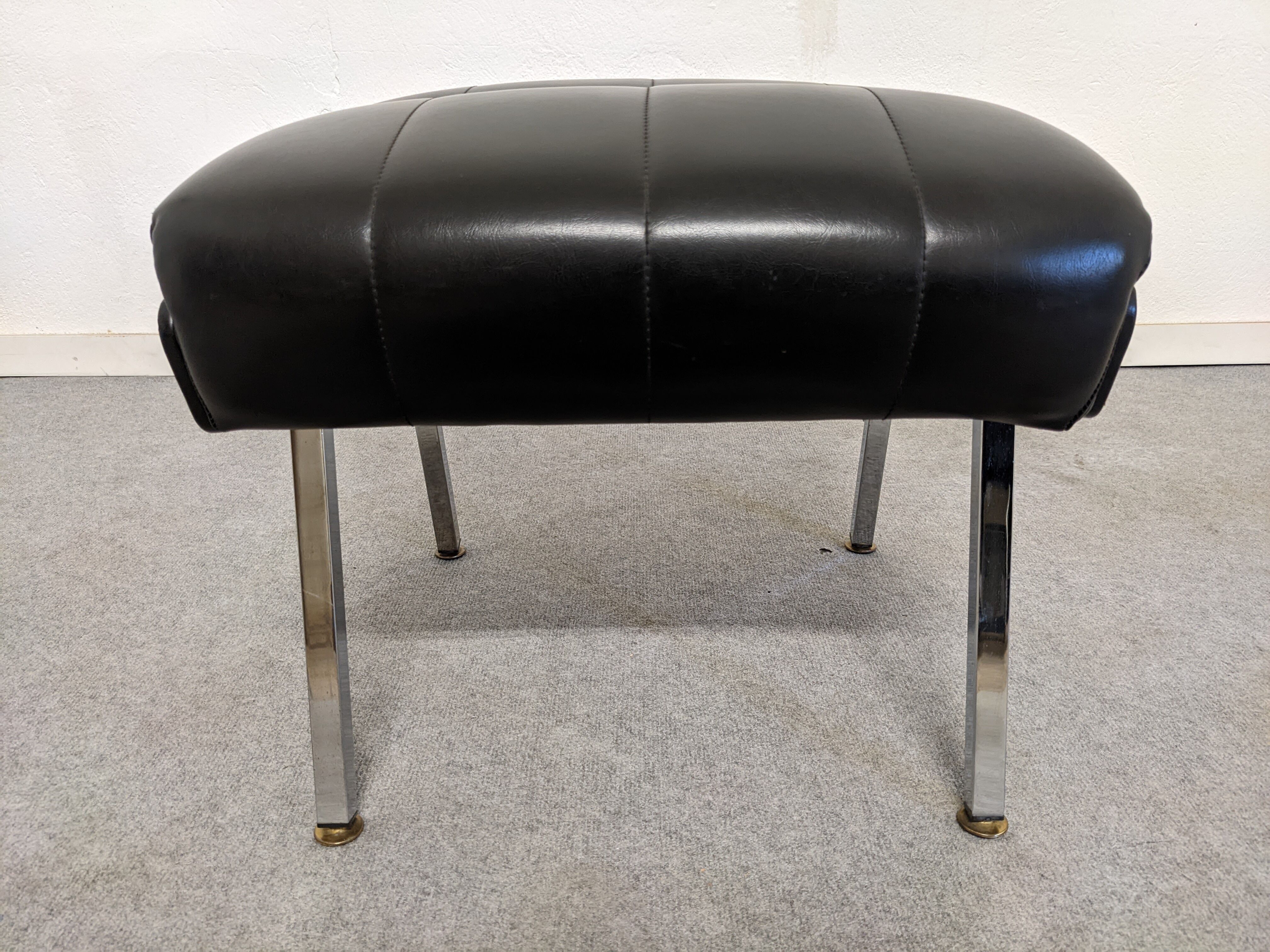 Leather Ottoman from the 50s/60s
