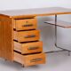 Bauhaus Oak Writing Desk attributed to Jindřich Halabala for Up Závody, 1930s