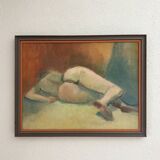 Tableau figuratif signé Marais, France années 70