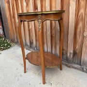 Antique Louis XV gueridon – pink marble and gilded brass – late 19th century
