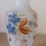 Antique vase, opalescent and floral.