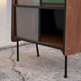 Vintage Alta 1950s glass-fronted bookcase