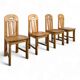 Série de 4 chaises style chalet en pin années 80