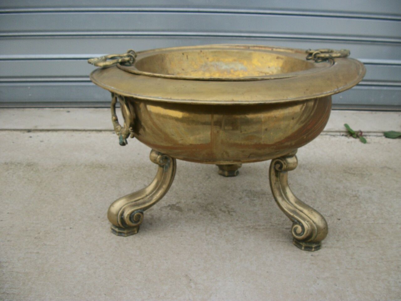Copper and brass brazier