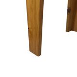Vintage pinewood side table 60s handmade side table minimalist design