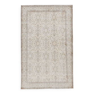 Geometric Pattern Vintage Oushak Area Rug, 174x279 Cm