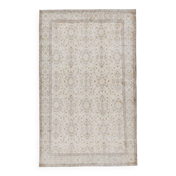 Geometric Pattern Vintage Oushak Area Rug, 174x279 Cm