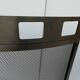 Rounded steel fire screen L 70 cm H 56 cm for fireplace or stove