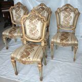 Set of 4 Napoleon III chairs, second half of the 19th century, France