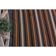 Vintage Turkish Hand-Knotted Wool Cotton Brown Kilim Area Rug 167x255