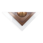 Dutch Design copper colored wall lamp with glass, Dijkstra 1980s