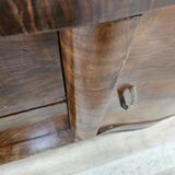 Art Decò console in mahogany burl