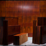 German Rosewood Modular Wall Shelves by IDEE Mobel, 1960s, Set of 25