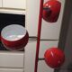 Red floor lamp 3 balls eyeball