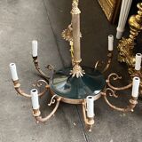 Empire style chandelier. Gilded bronze.