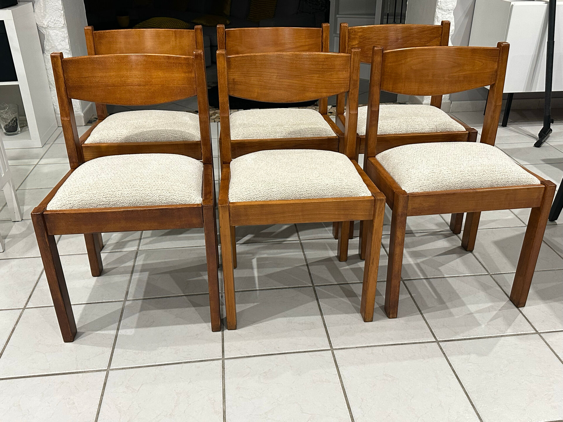 Set of 6 elm chairs from Regain vintage 1980.