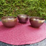 Set of 3 small Norman pottery bowls
