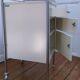 bedside table stainless steel lacquered metal 80s design