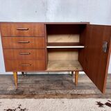 Scandinavian style row in teak 1960 black top