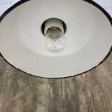Industrial enamelled hanging lamp, 1960's