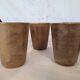 Vintage sandstone cup glasses from the French factory in Digoin