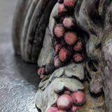 Old and original half-moon console head of Bacchus plaster/resin year 50 TBE