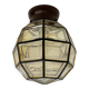 1 of 2 Limburg Glashütte glass ceiling lamp flush mount, 1970s