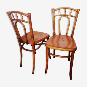 Pair of antique bistro chairs