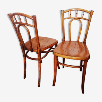 Paire de chaises ancienne de bistrot