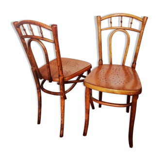 Pair of antique bistro chairs