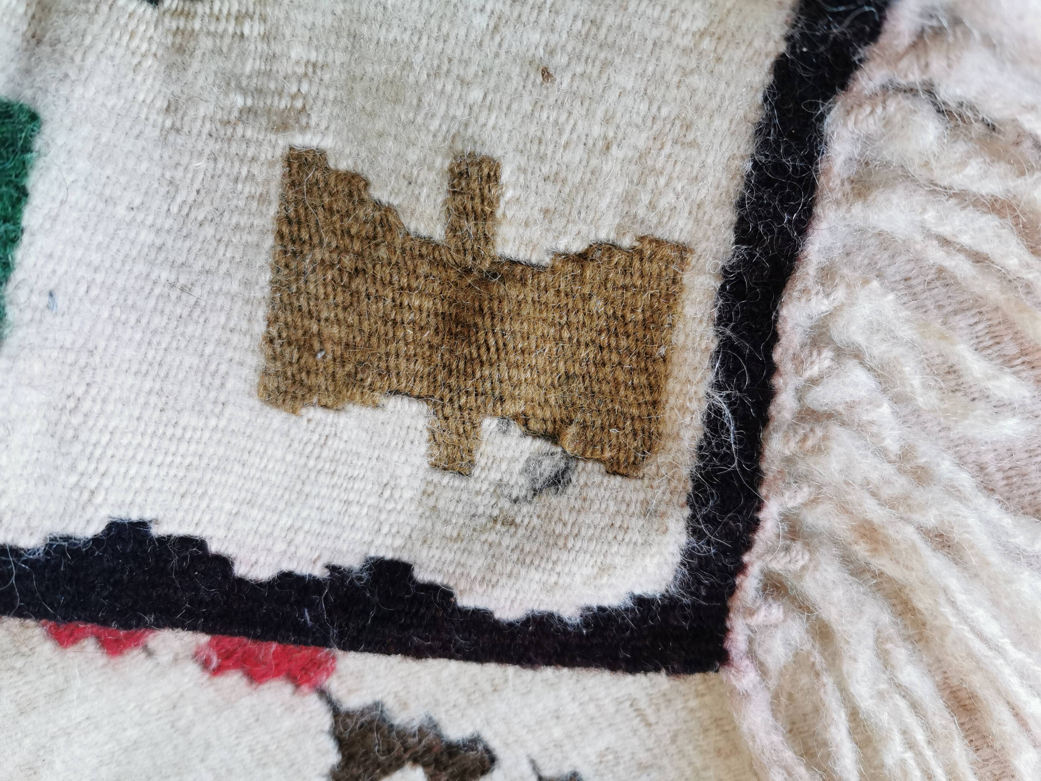 Antique Berber kilim runner rug