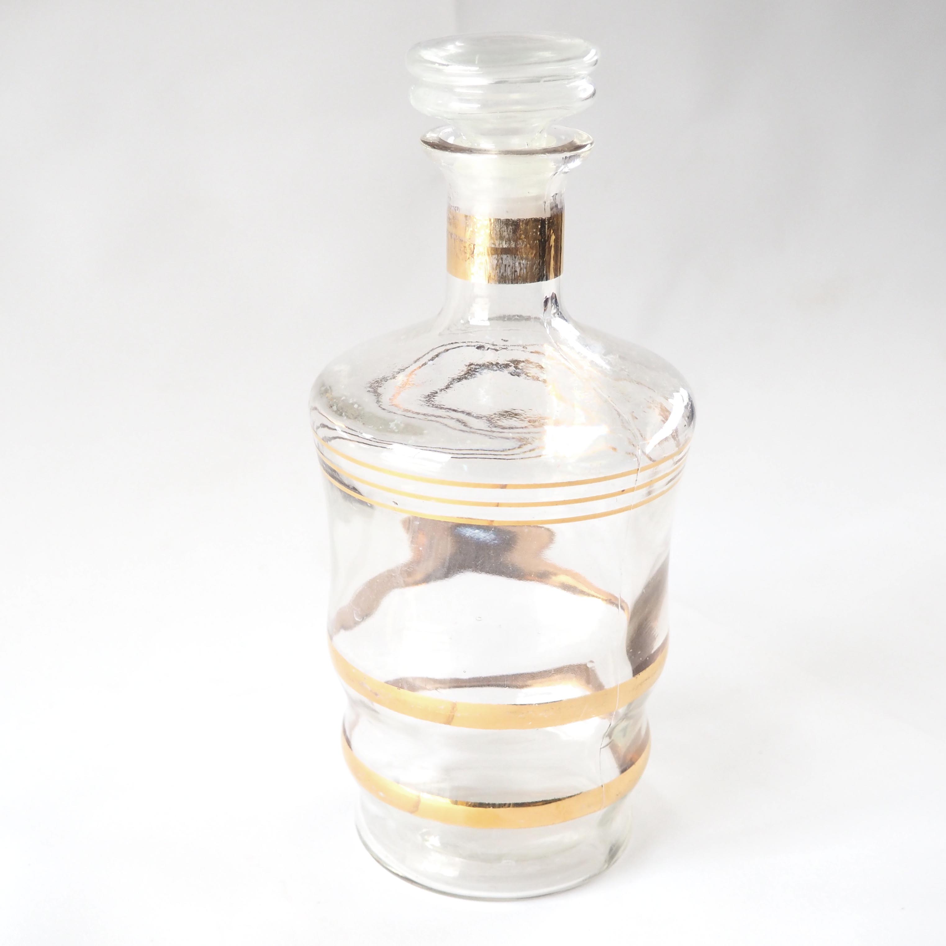 Golden liquor decanter