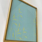 80s screen printing, gilded wood glass frame