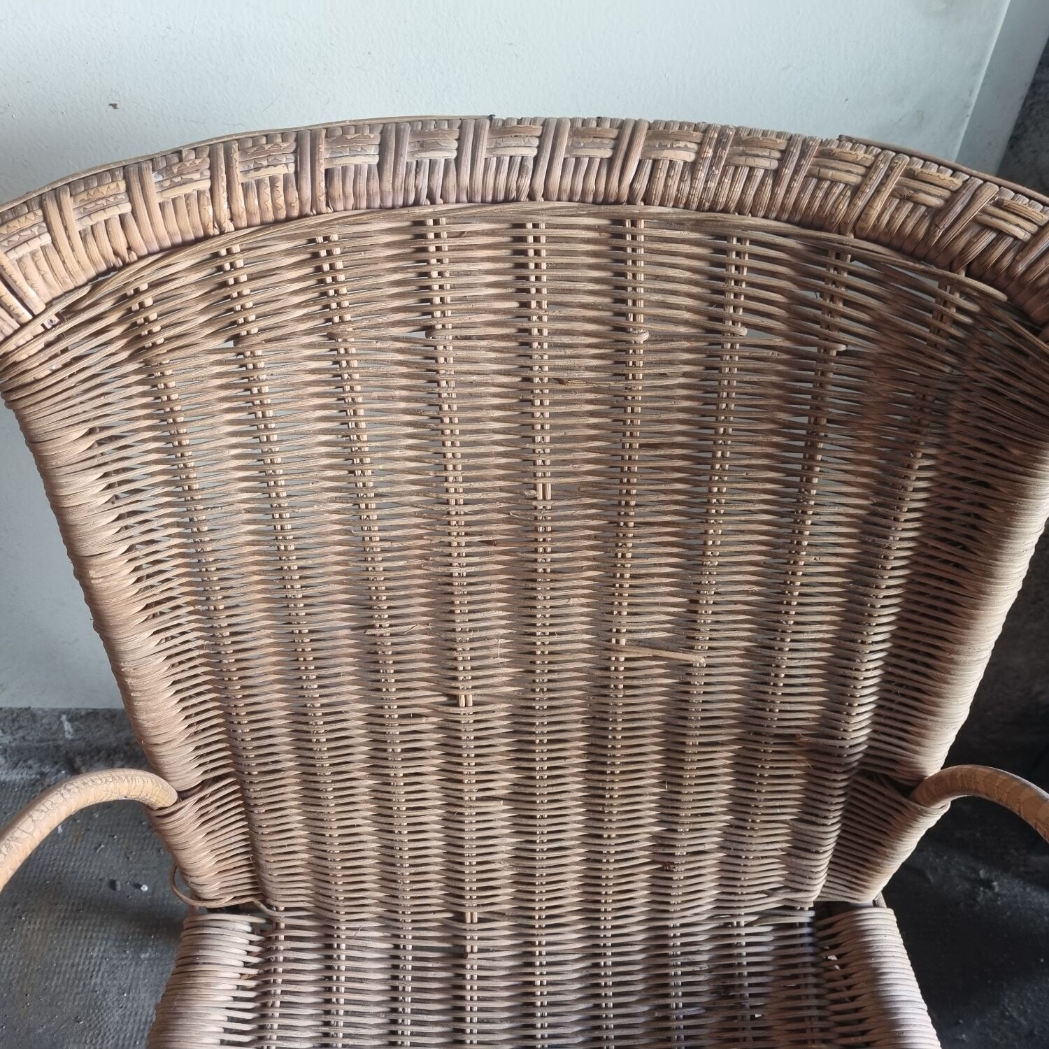 1970s rattan armchair