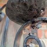 Chandelier art nouveau wrought iron