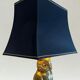 Vintage owl lamp in gold metal – Deknudt – Hollywood Regency style