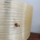 Plexiglas pendant light, two-tone ribbed plastic, 1970